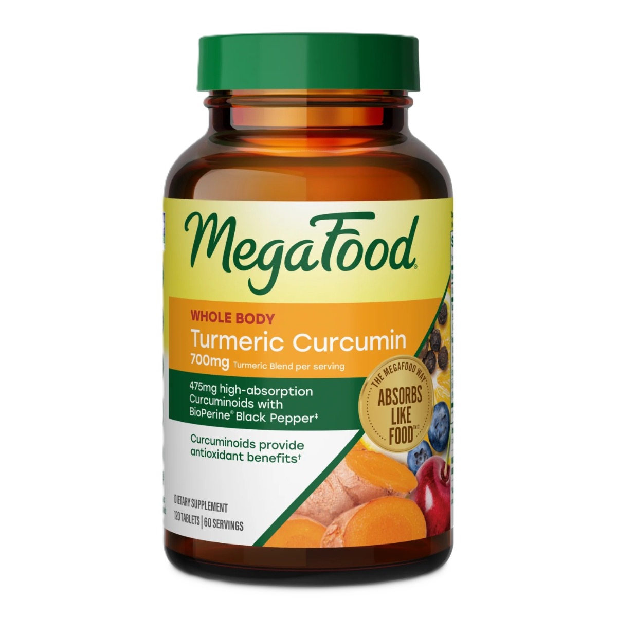 MegaFood Turmeric Strength for Whole Body 120 tabletek