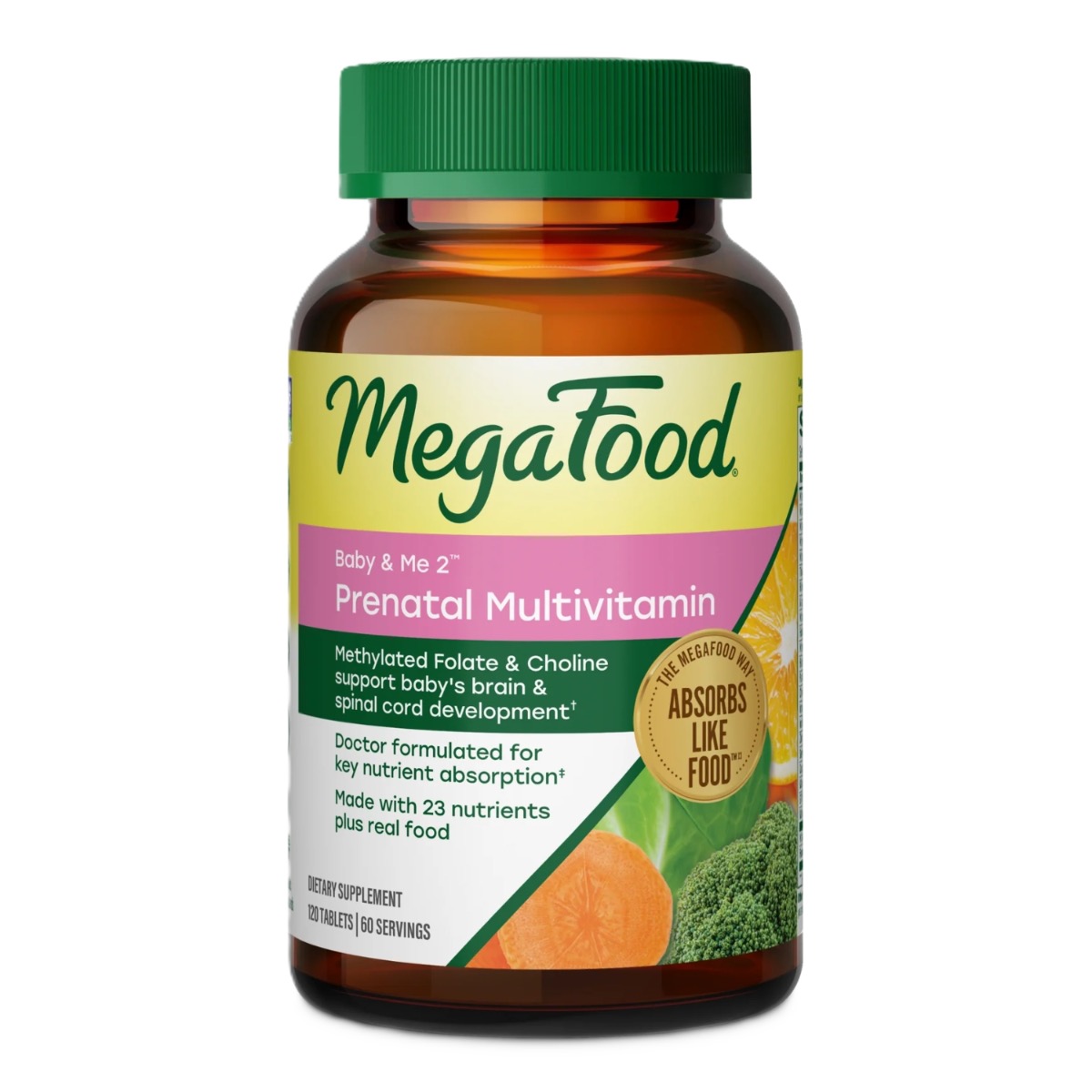 MegaFood Baby & Me 2 Prenatal Multi 120 tabletek