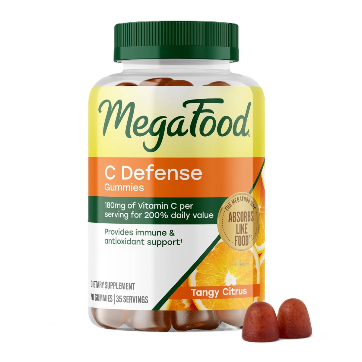 MegaFood Gummy C Defense – Tangy Citrus 70 gummies
