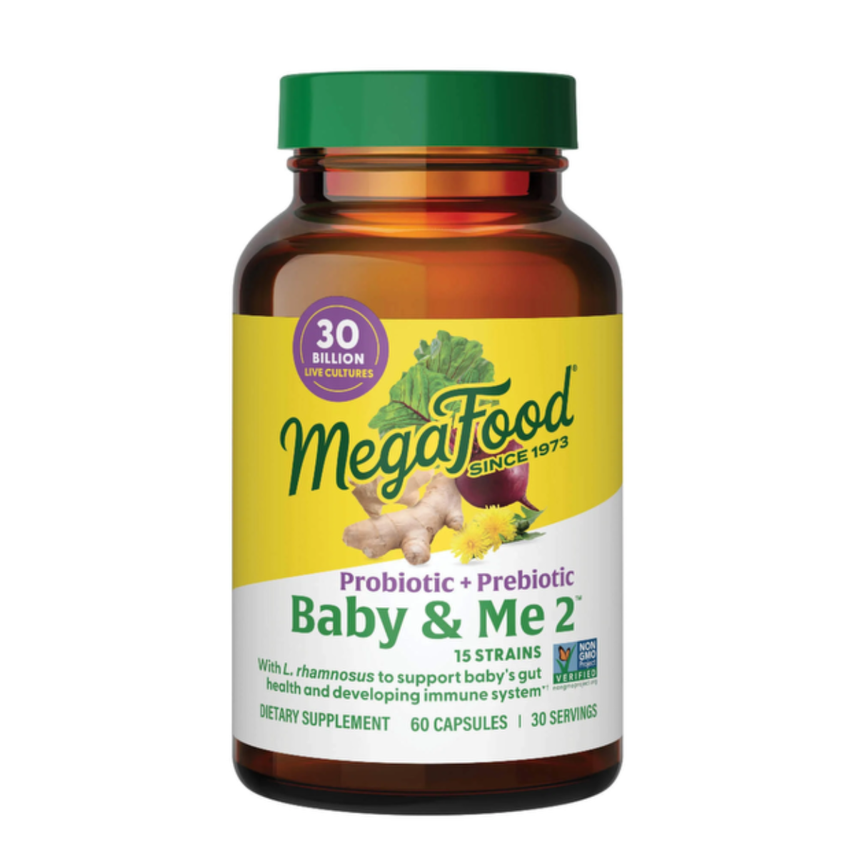 MegaFood Baby & Me 2 Prenatal Probiotic + Prebiotic 60 kapsułek